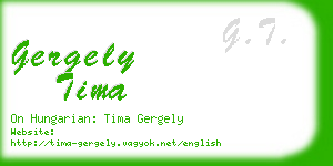 gergely tima business card